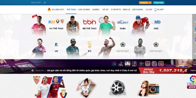 Sảnh Cá Cược Thể Thao KUBET77 Đẳng Cấp Hàng Đầu Châu Á 3 Sảnh cá cược thể thao KUBET77 mang đến toàn bộ các trận đấu lớn nhỏ